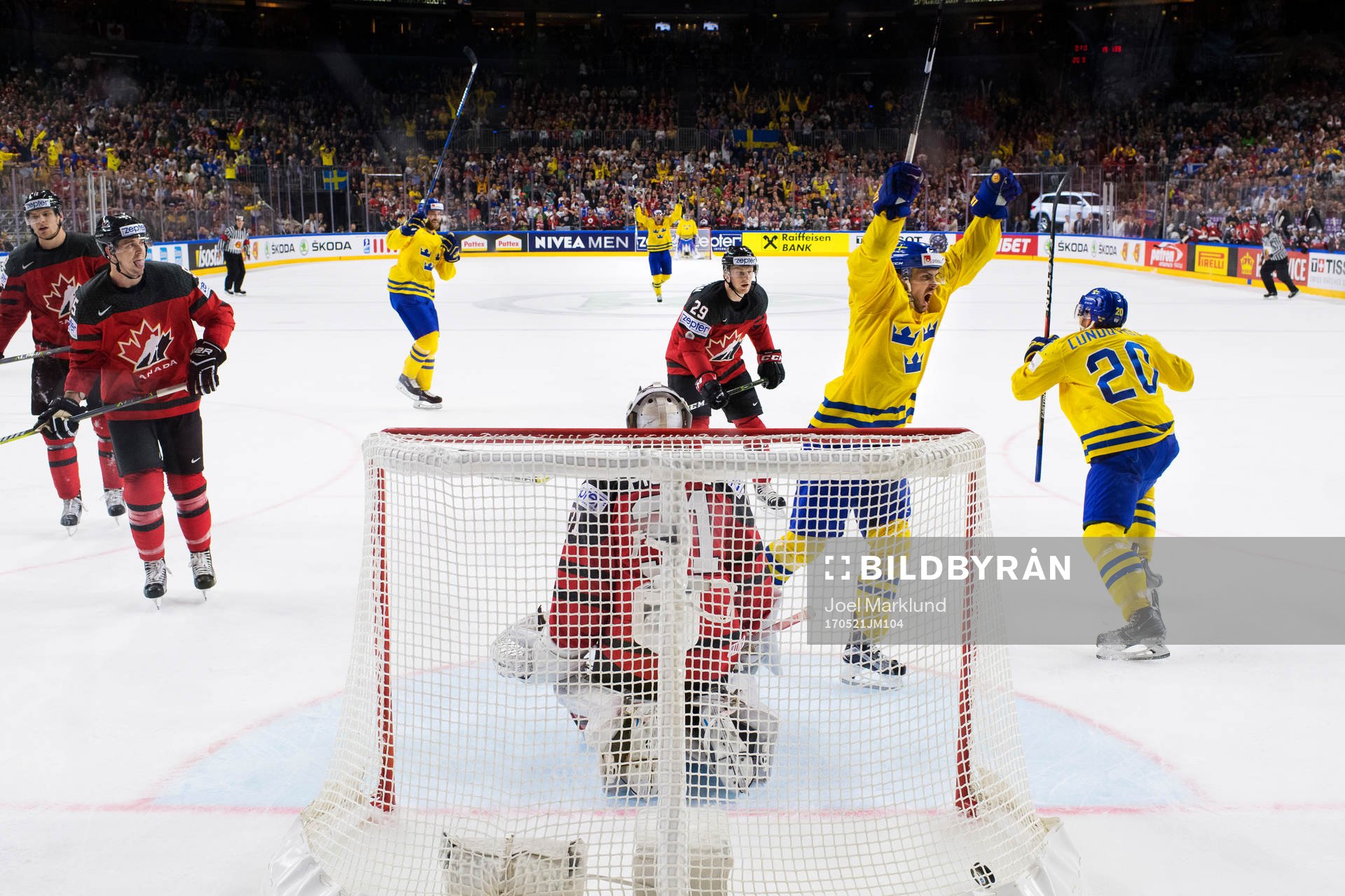 Sveriges Victor Hedman, Anton Strålman, Marcus Krüger och
