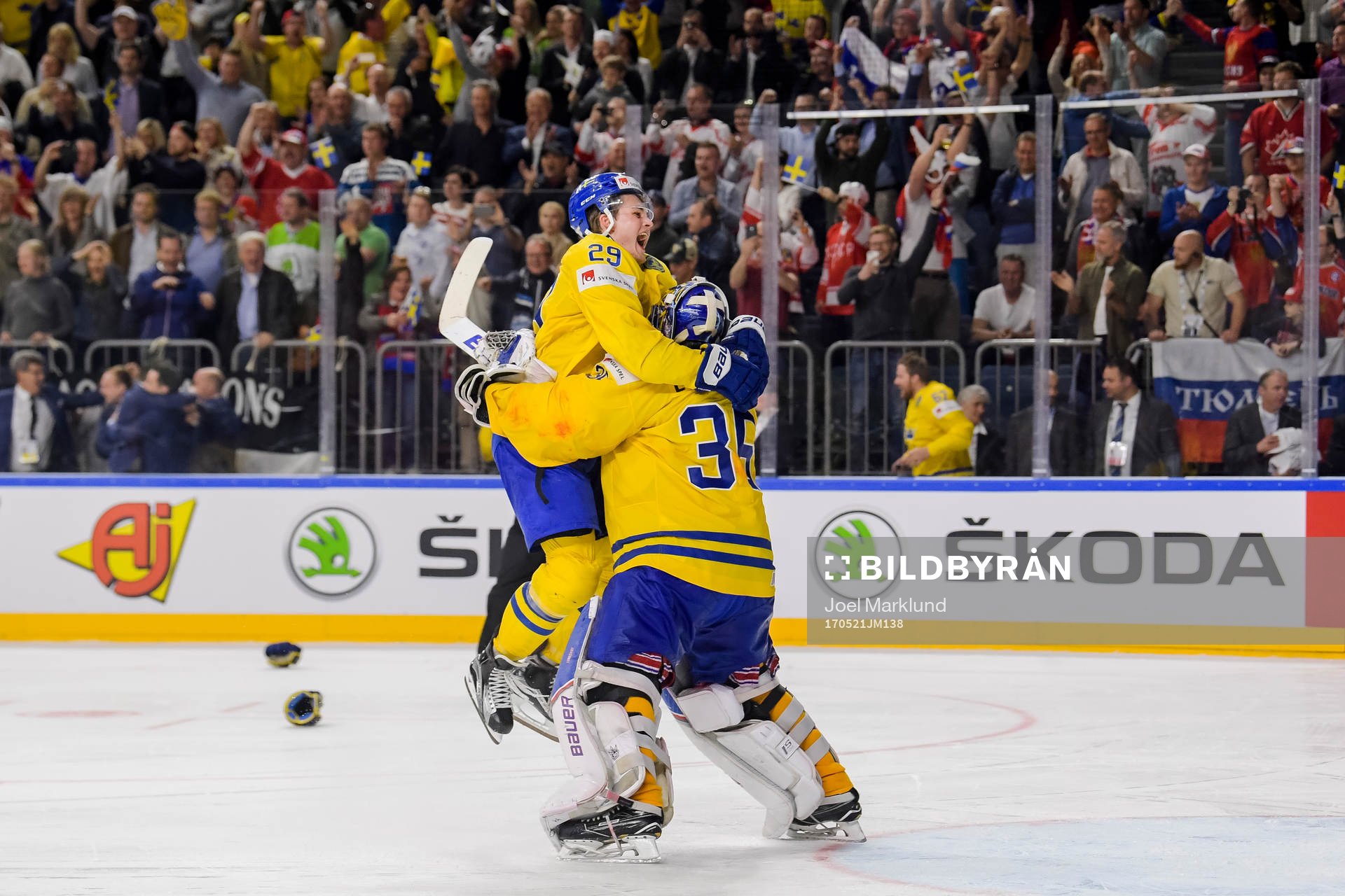 Sverige målvakt Henrik Lundqvist och William Nylander