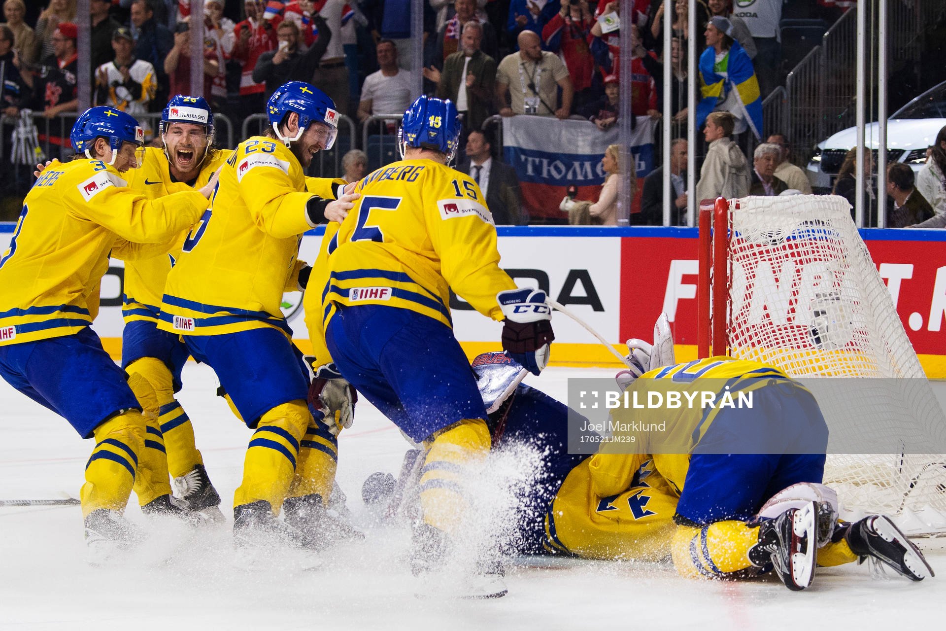 Sveriges spelare med John Klingberg, Elias Lindholm, Oliver