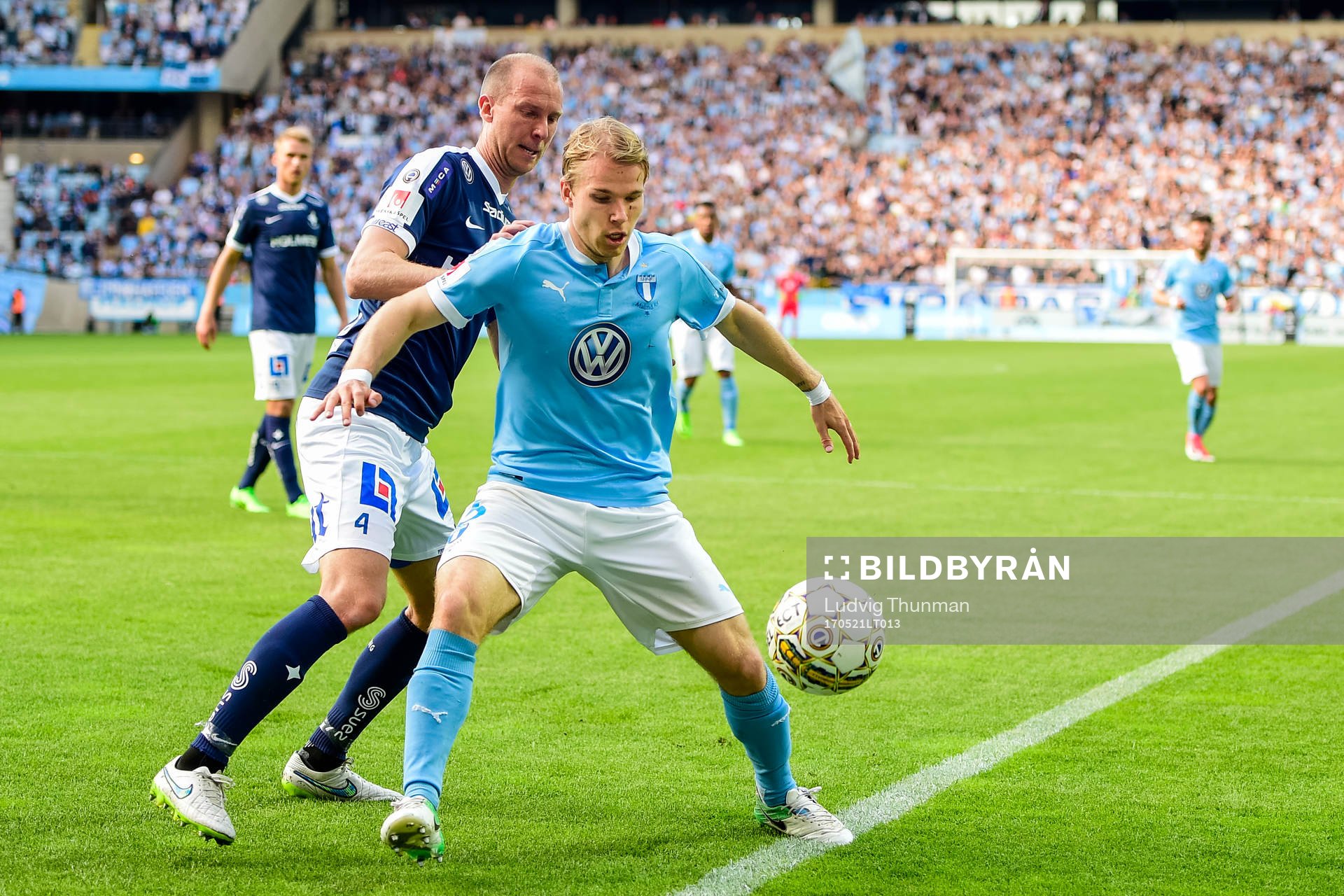Norrköpings Andreas Johansson och Malmö FFs Oscar Lewicki