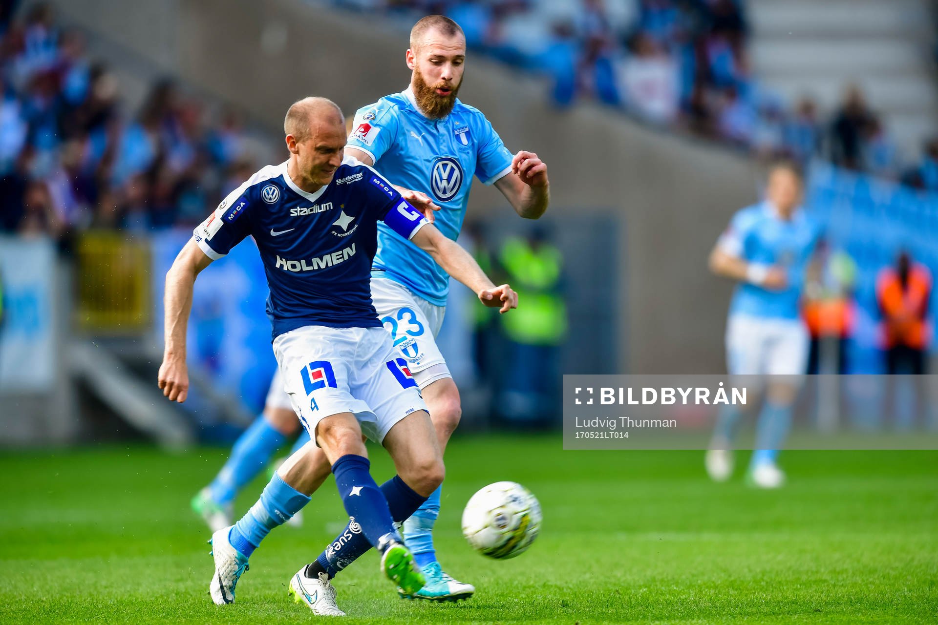 Norrköpings Andreas Johansson och Malmö FFs Jo Inge Berget