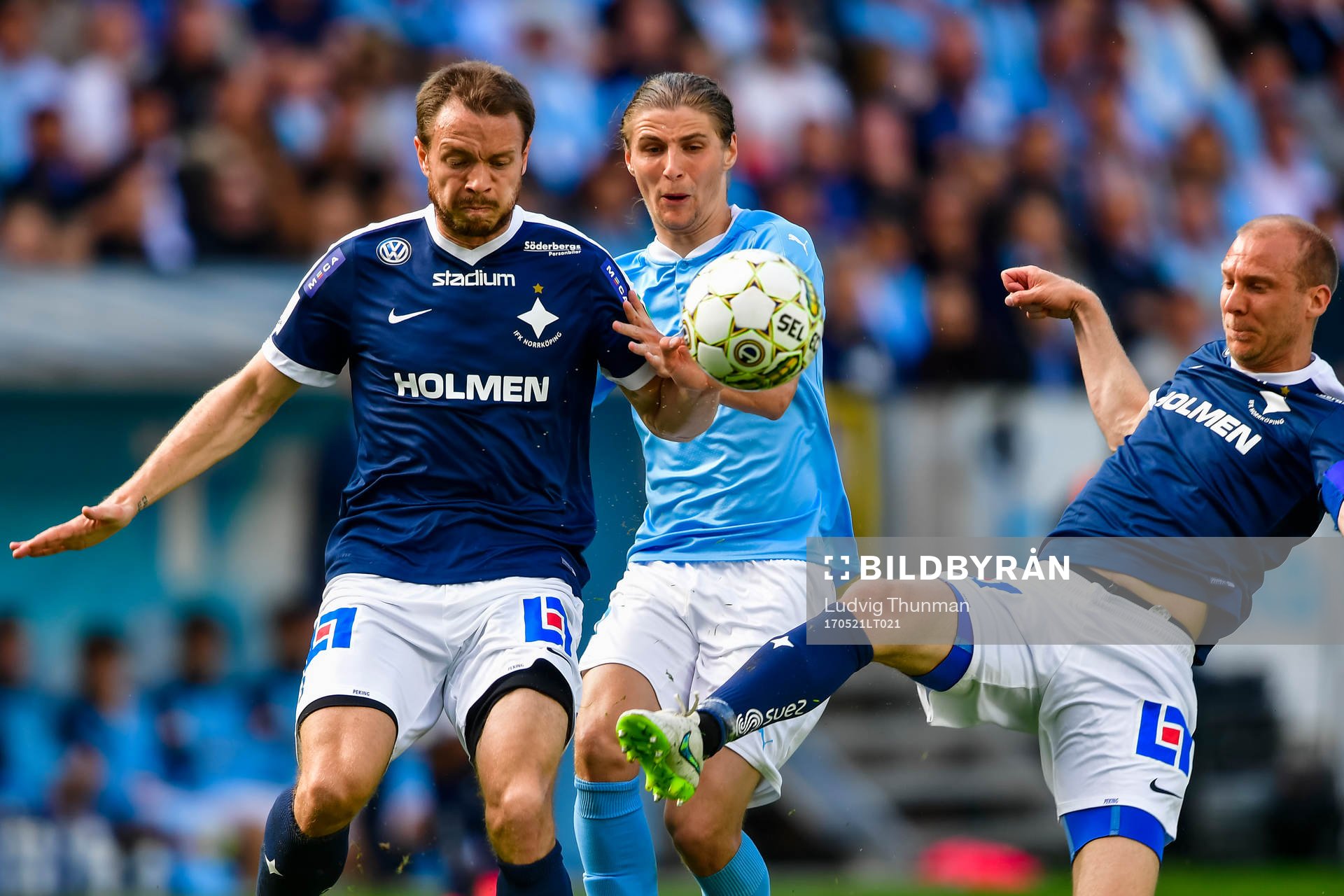 Norrköpings Jon Gudni Fjoluson och Andreas Johansson