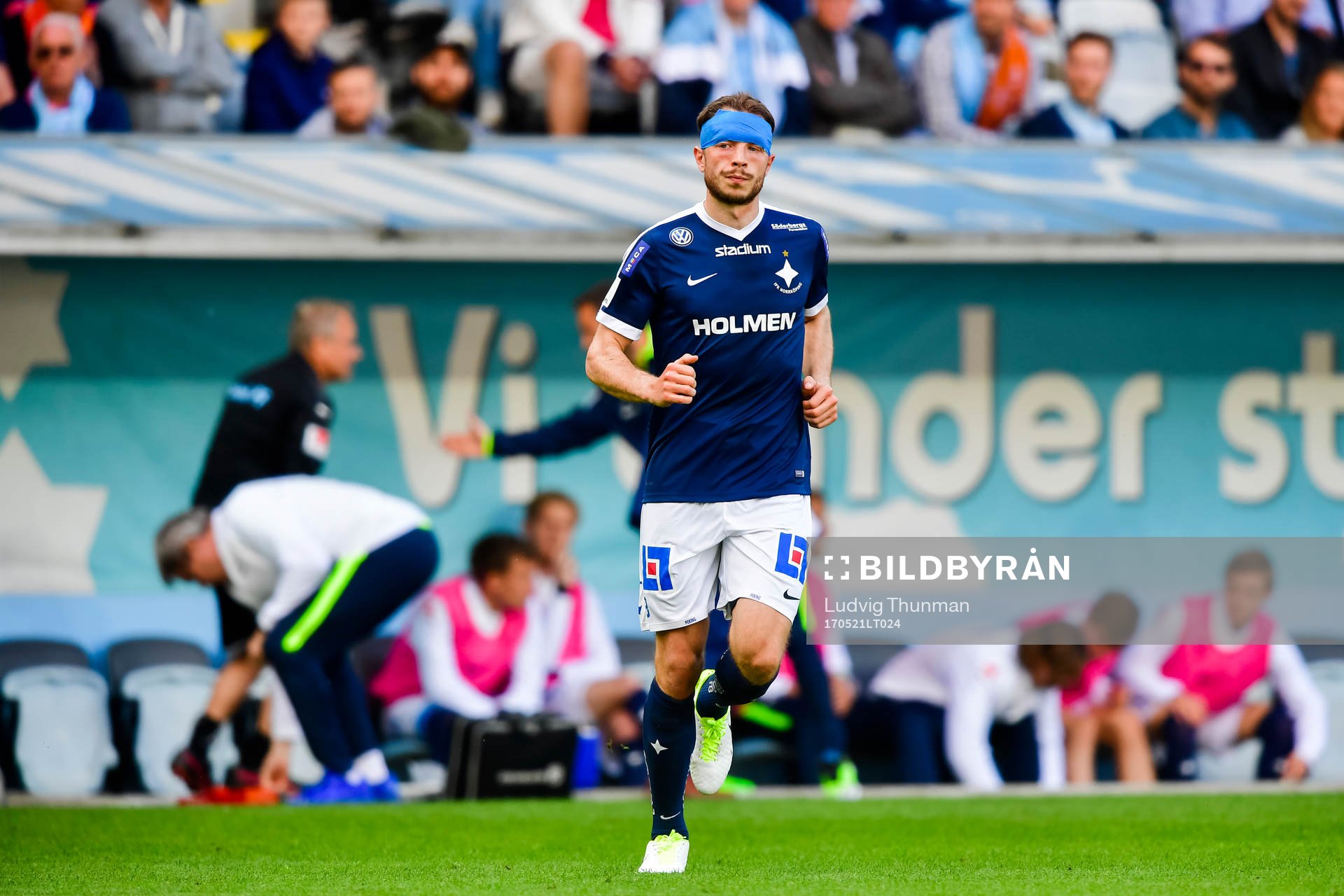 Norrköpings Jon Gudni Fjoluson med bandage