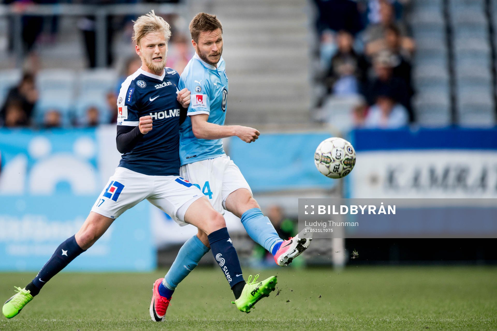 Norrköpings Karl Holmberg och Malmö FFs Lasse Nielsen