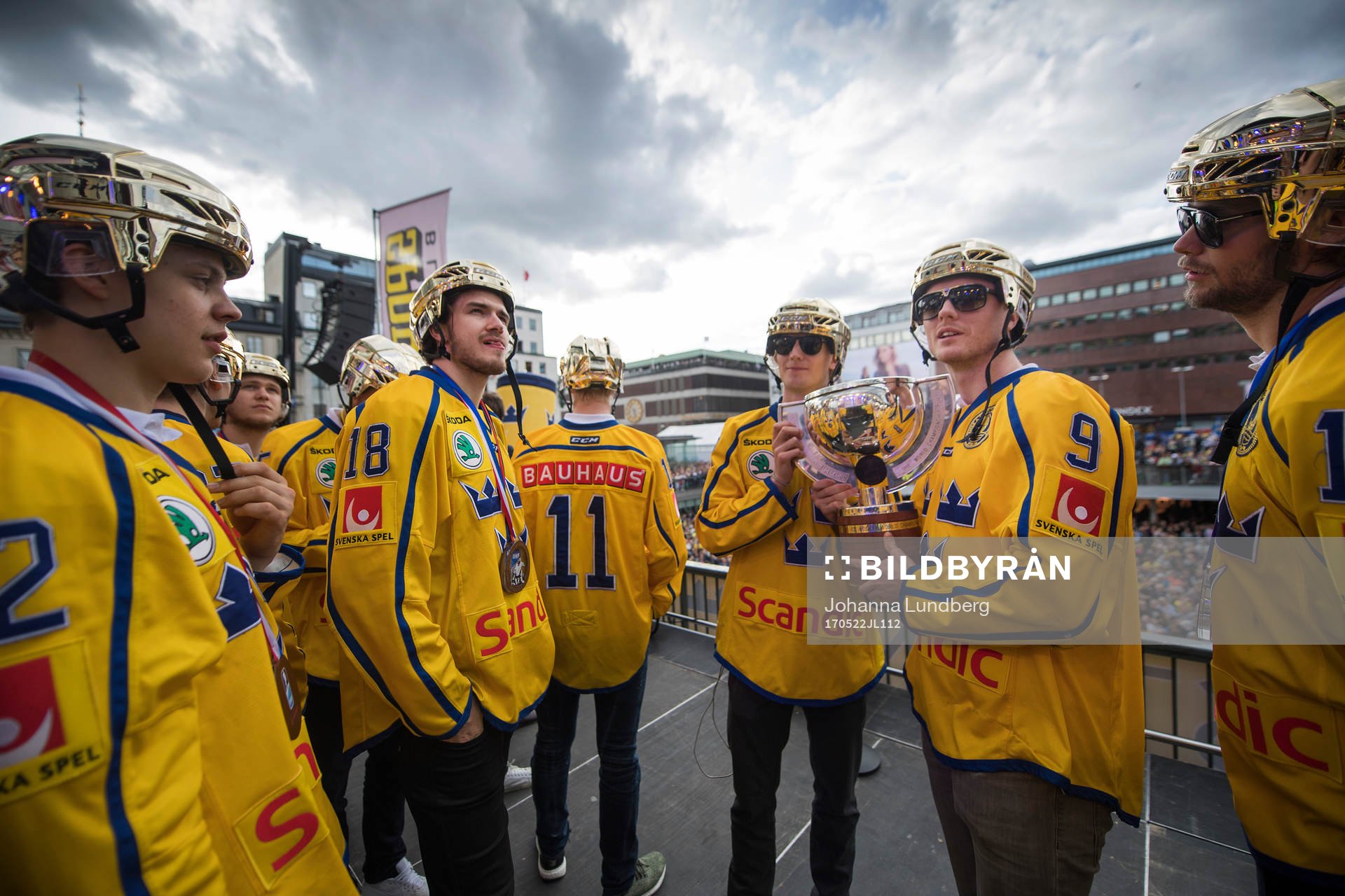 Dennis Everberg, John Klingberg och Carl Klingberg på