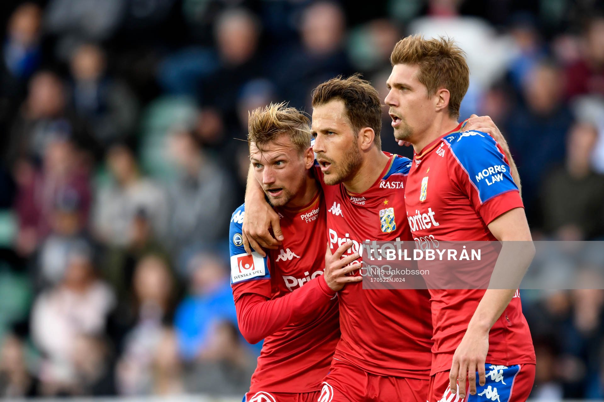 IFK Göteborgs Sebastian Eriksson, Tobias Hysen och Mikael