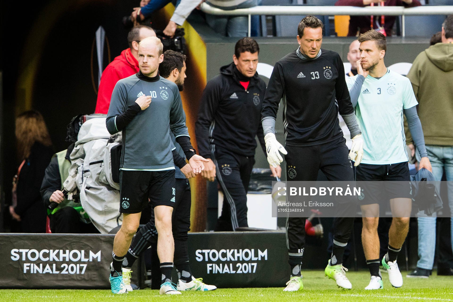 Ajax Davy Klaassen och målvakt Diederik Boer