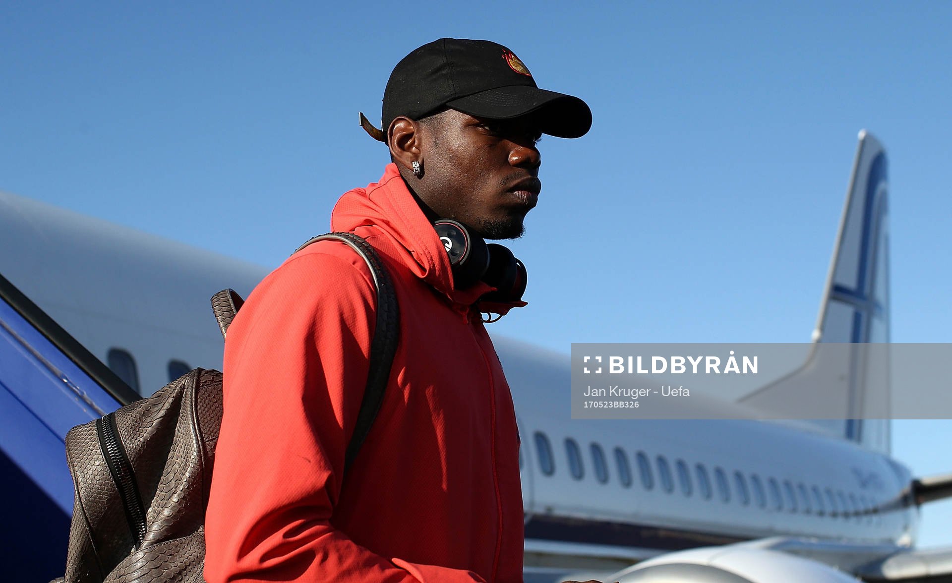 In this handout image provided by UEFA,  Paul Pogba of