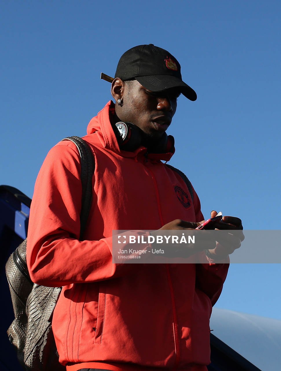 In this handout image provided by UEFA,  Paul Pogba of