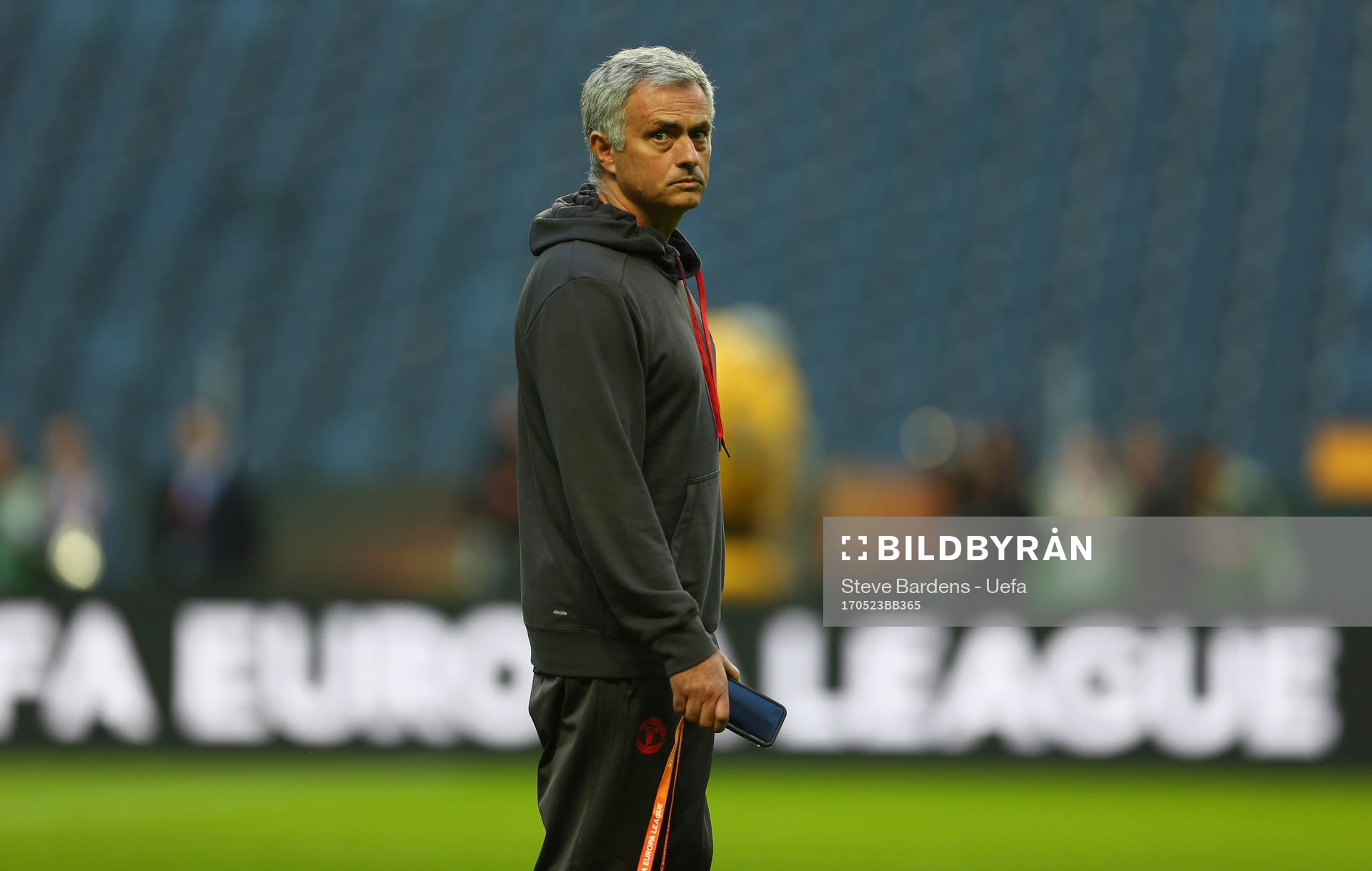 Jose Mourinho, Manager of Manchester United looks