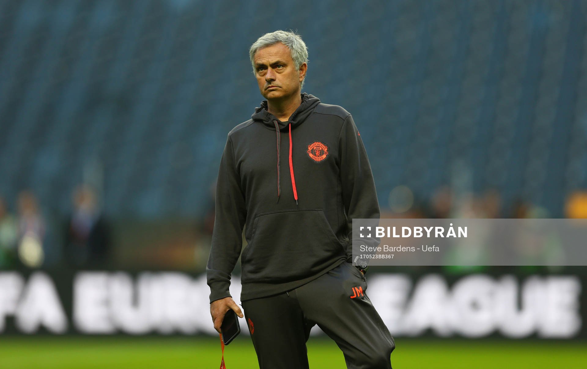 Jose Mourinho, Manager of Manchester United looks
