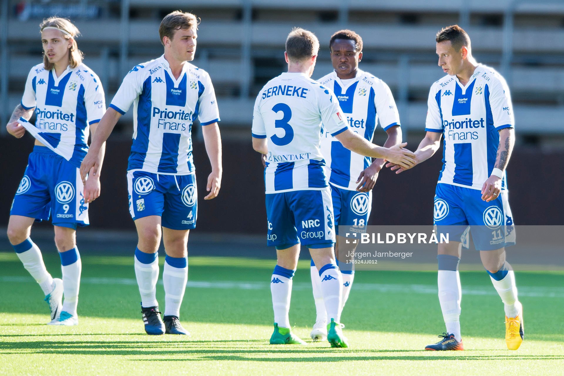 IFK Göteborgs Martin Smedberg Dalence jublar efter att gjort 0-1 under fotbollsmatchen i U21 Allsvenskan mellan Elfsborg och IFK Göteborg den 24 maj 2017 i Borås.
