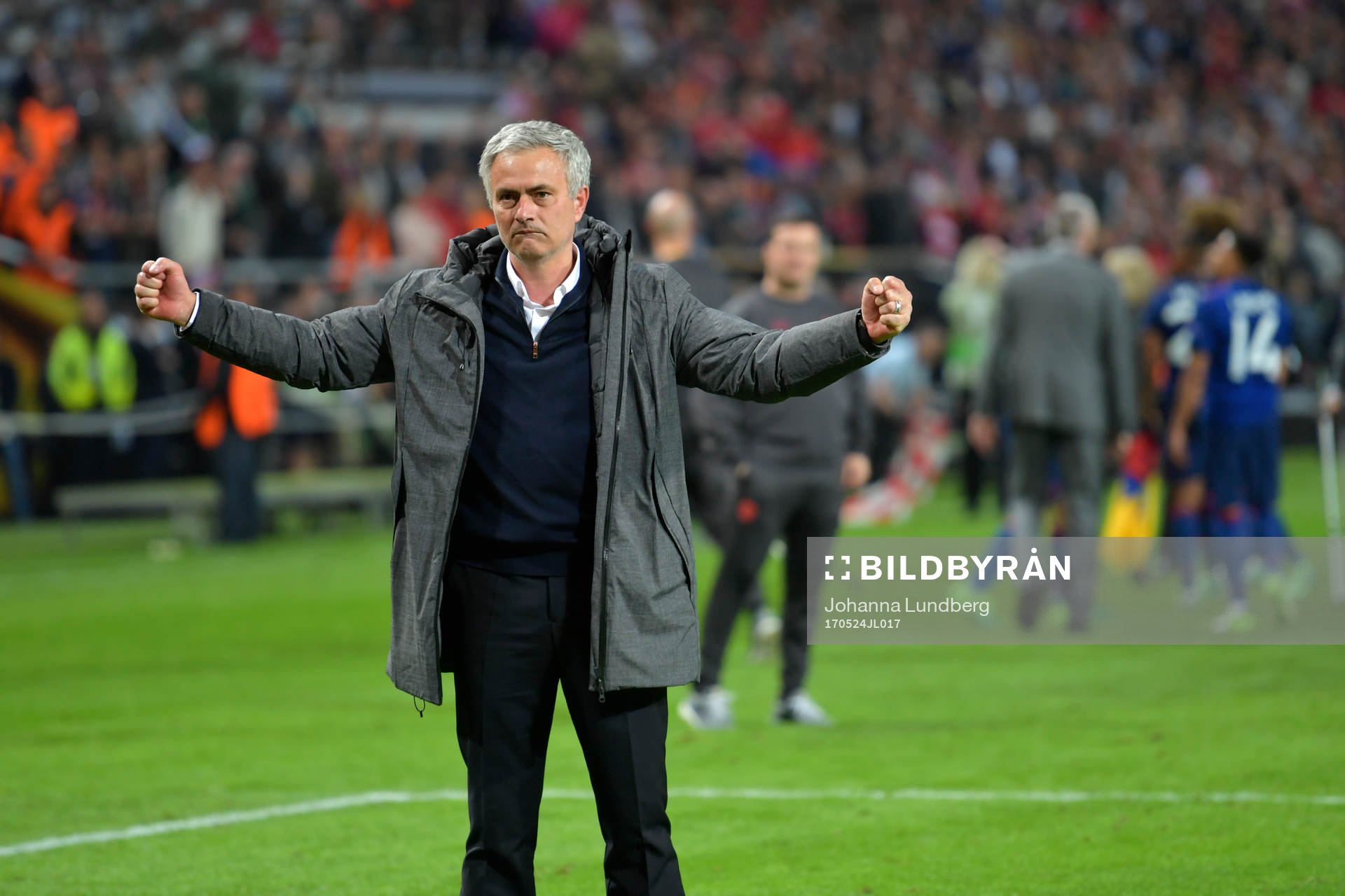 under finalen i Europa League mellan Ajax och Manchester