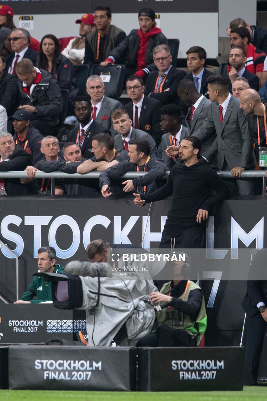 Manchester Uniteds Zlatan Ibrahimovic vid planen