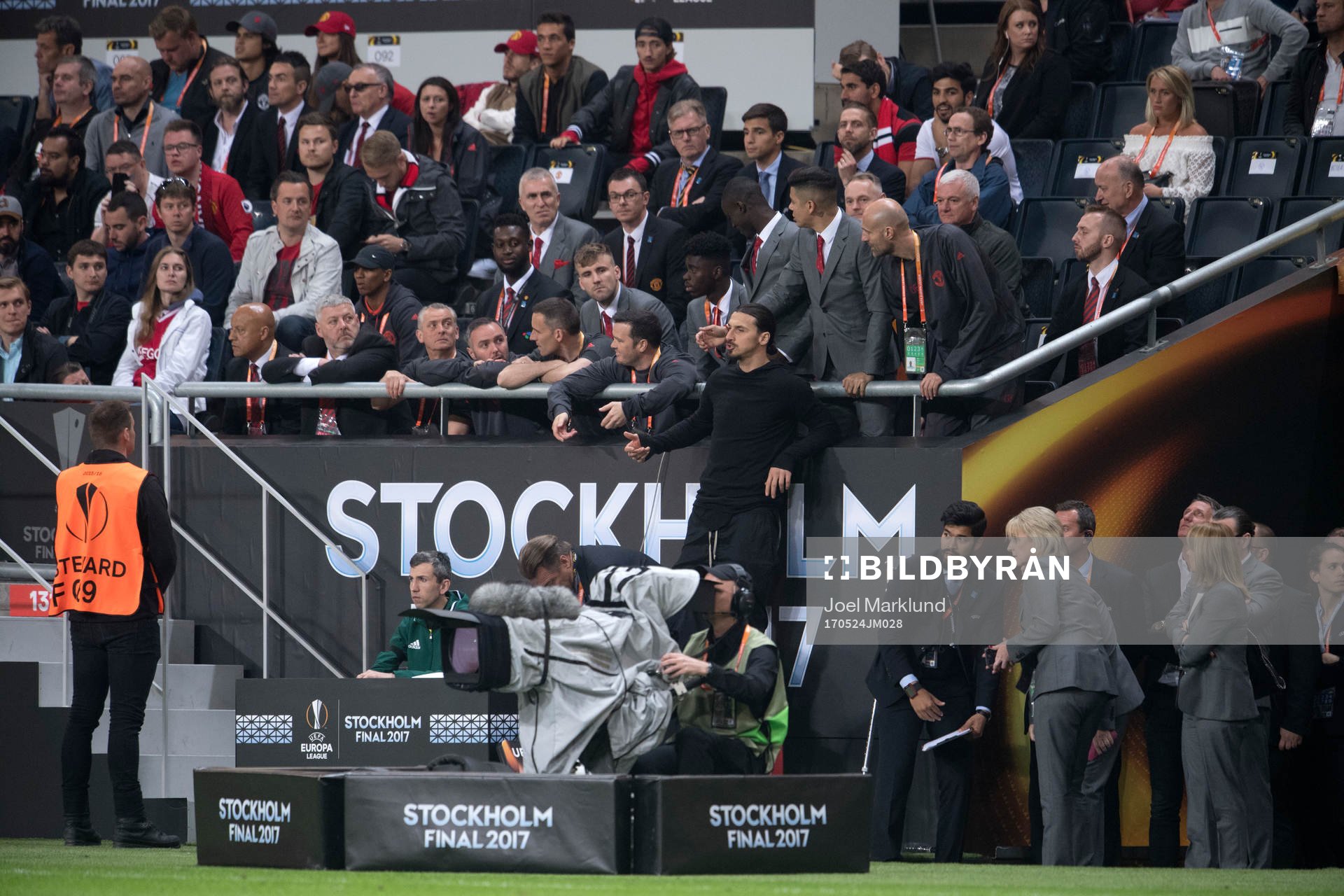 Manchester Uniteds Zlatan Ibrahimovic vid planen