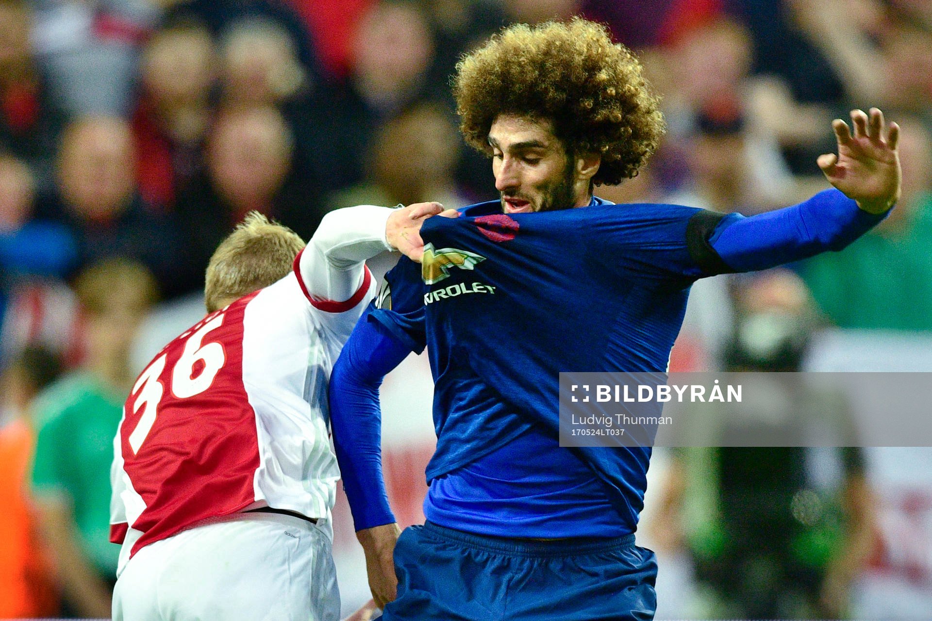 Ajax Matthijs de Ligt och Manchester Uniteds Marouane