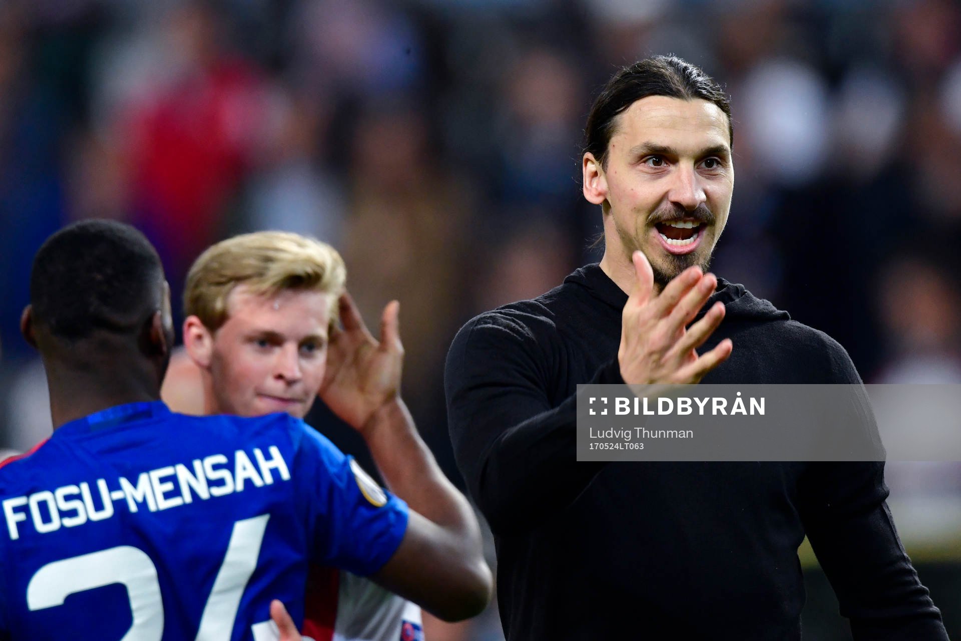 Manchester Uniteds Zlatan Ibrahimovic jublar