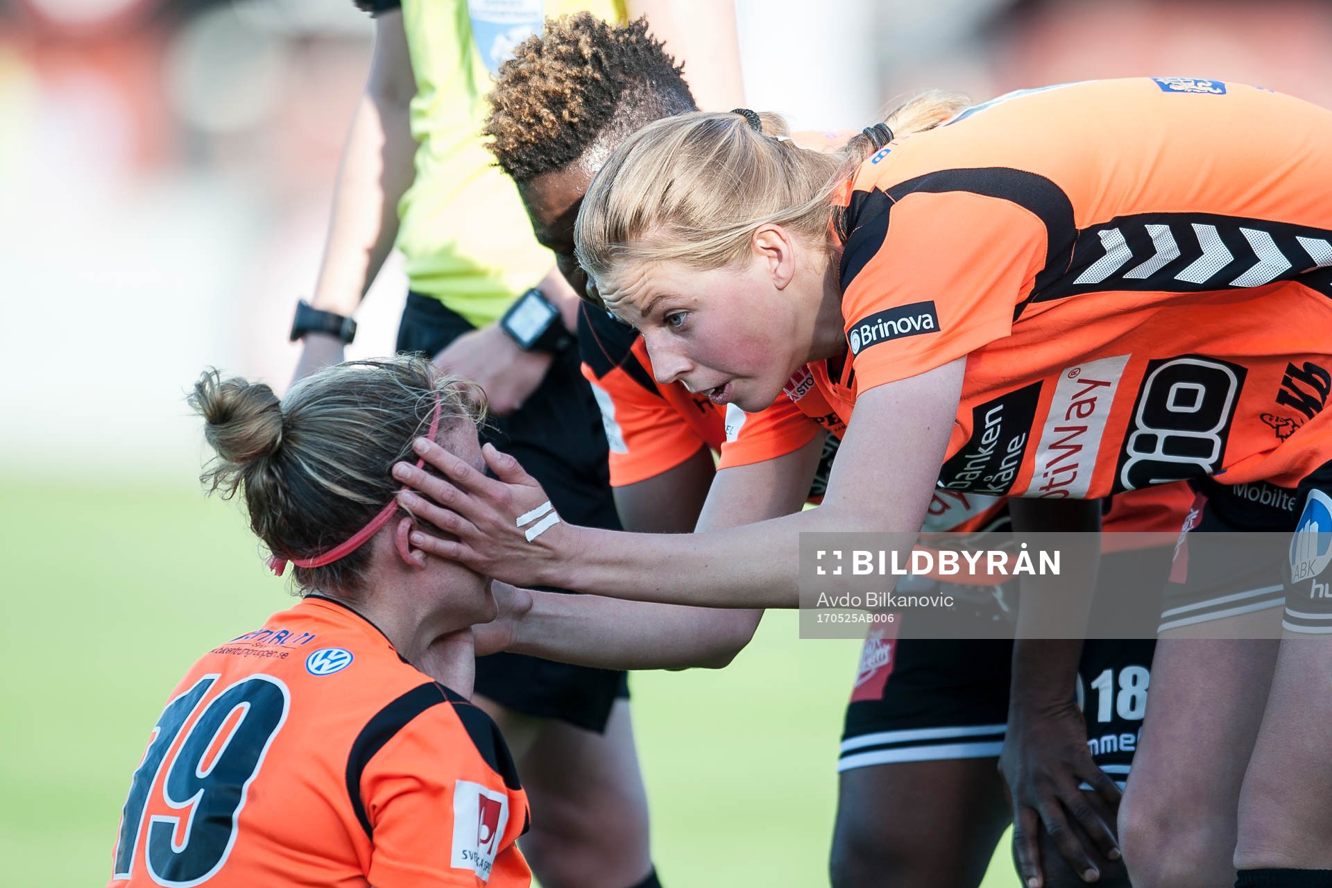 Kristianstads Rebecca Edwards skadades