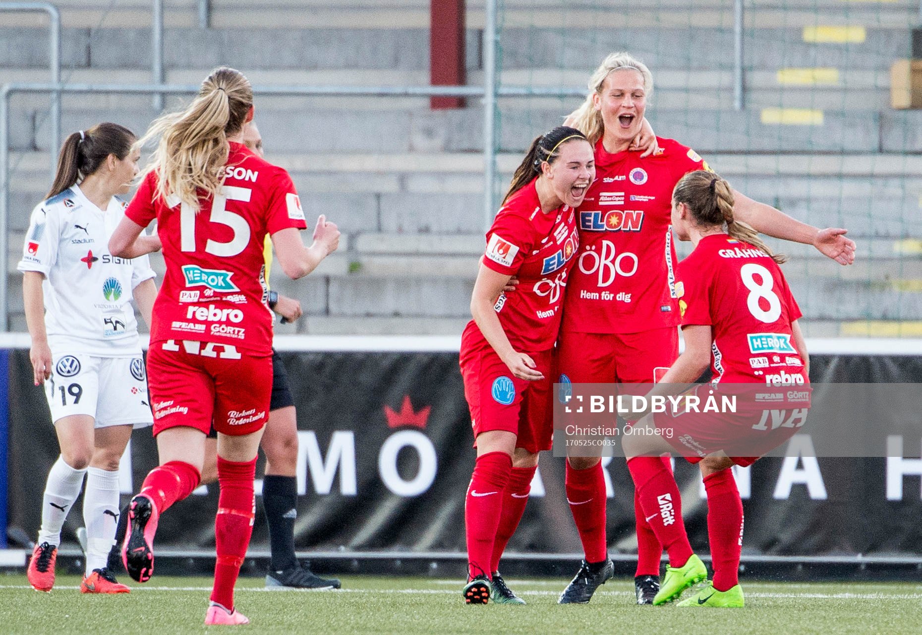 under fotbollsmatchen i Damallsvenskan mellan Rosengård