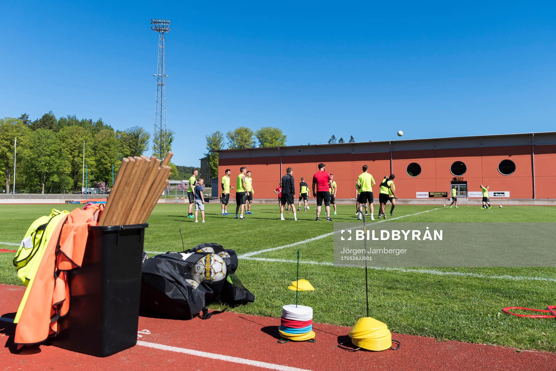 Spelarna värmer upp
