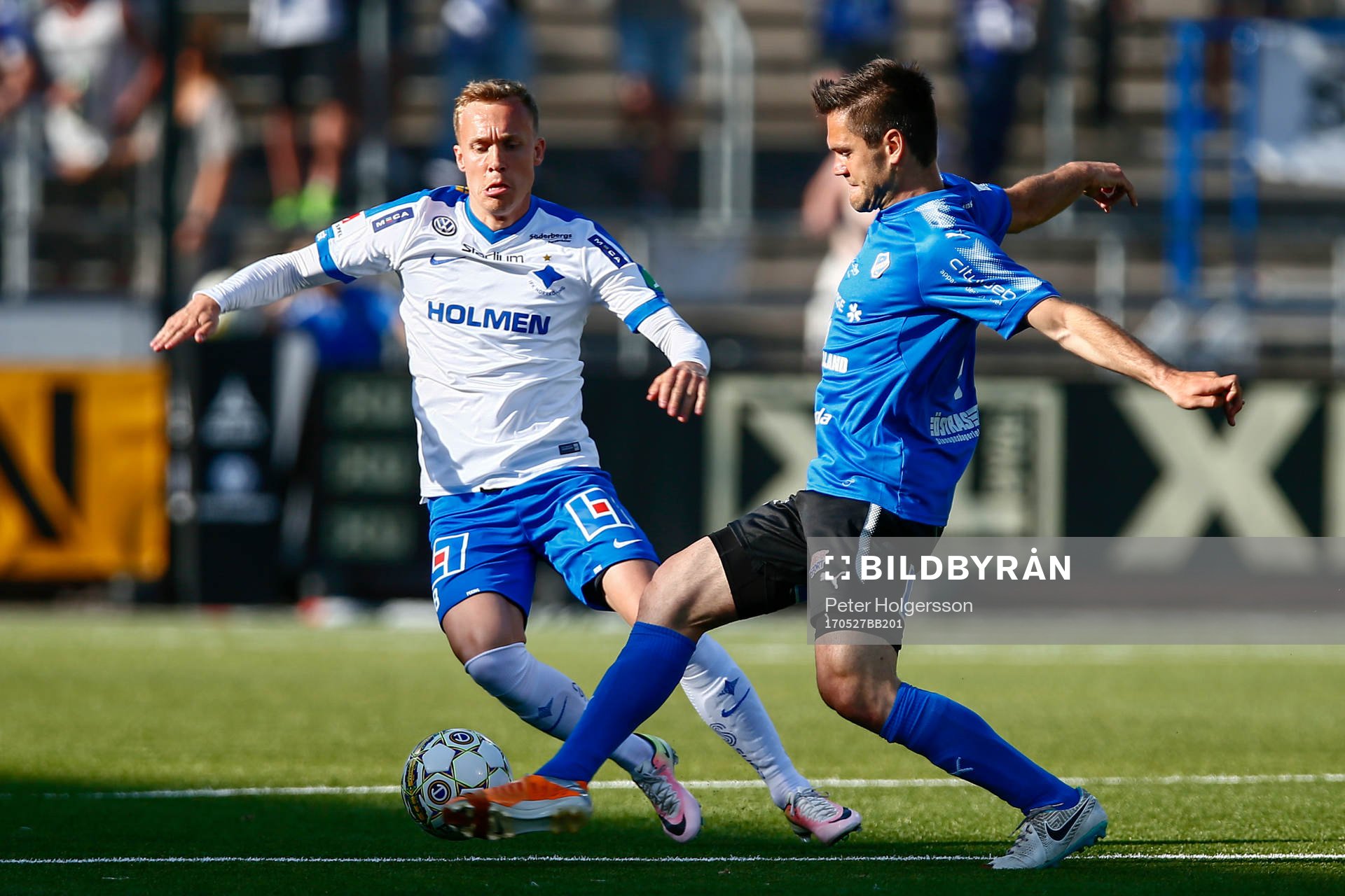 Norrköpings Gudmundur Thorarinsson och Halmstads Ivo