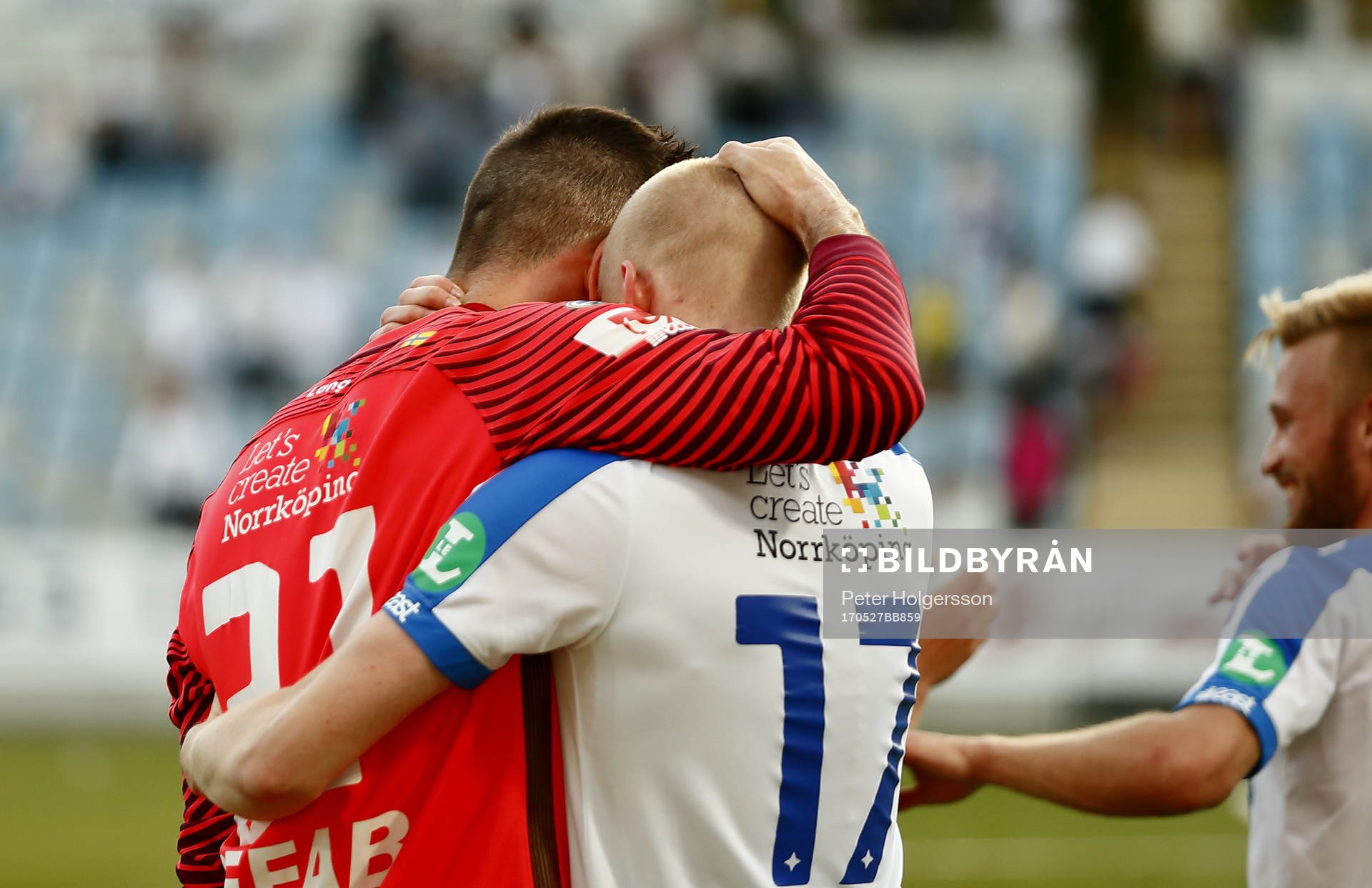 Norrköpings målvakt Michael Langer och Kalle Holmberg