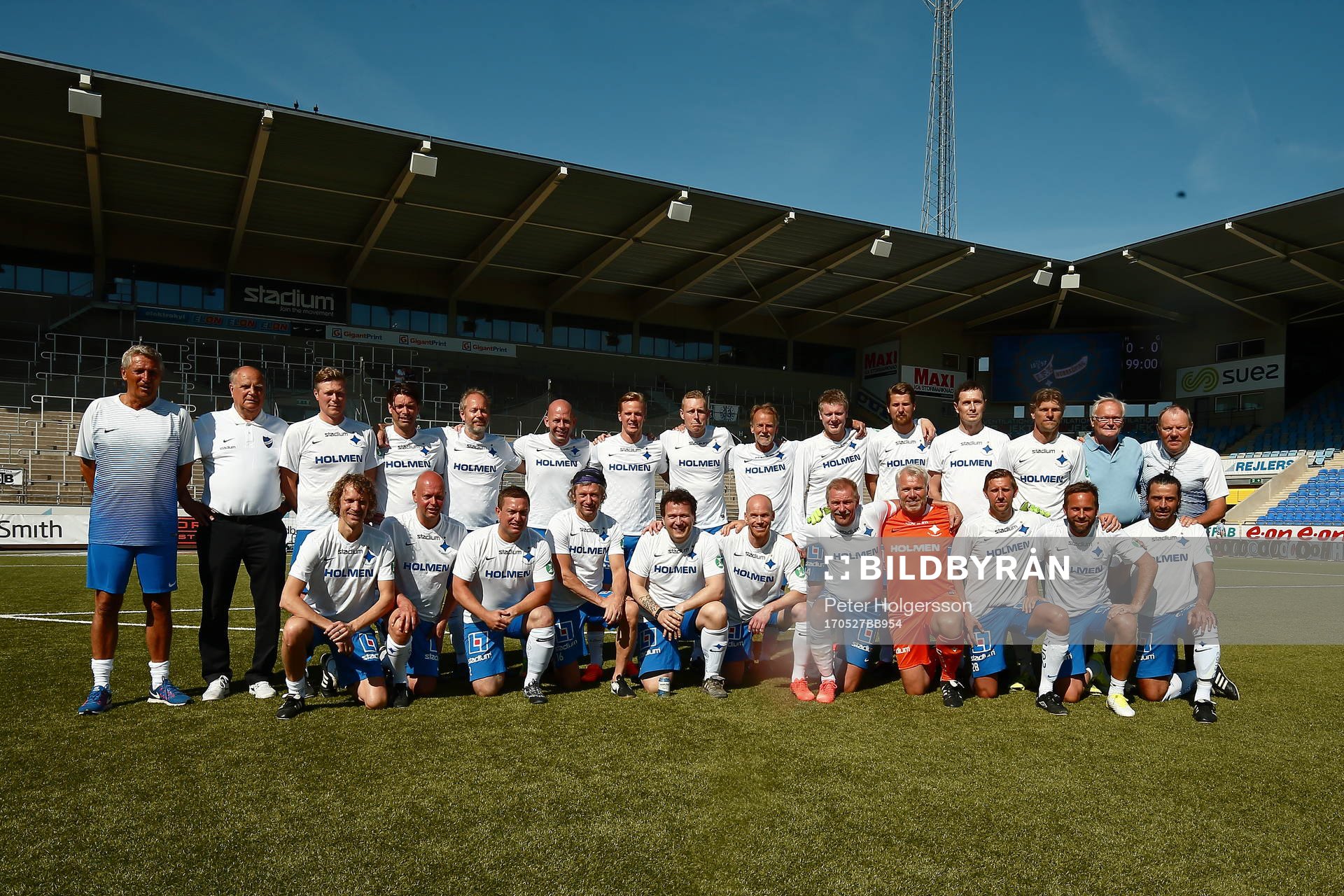 Jubileumsmatchen i fotboll mellan veteraner i Norrköping och Halmstad den 27 maj 2017 i Norrköping.