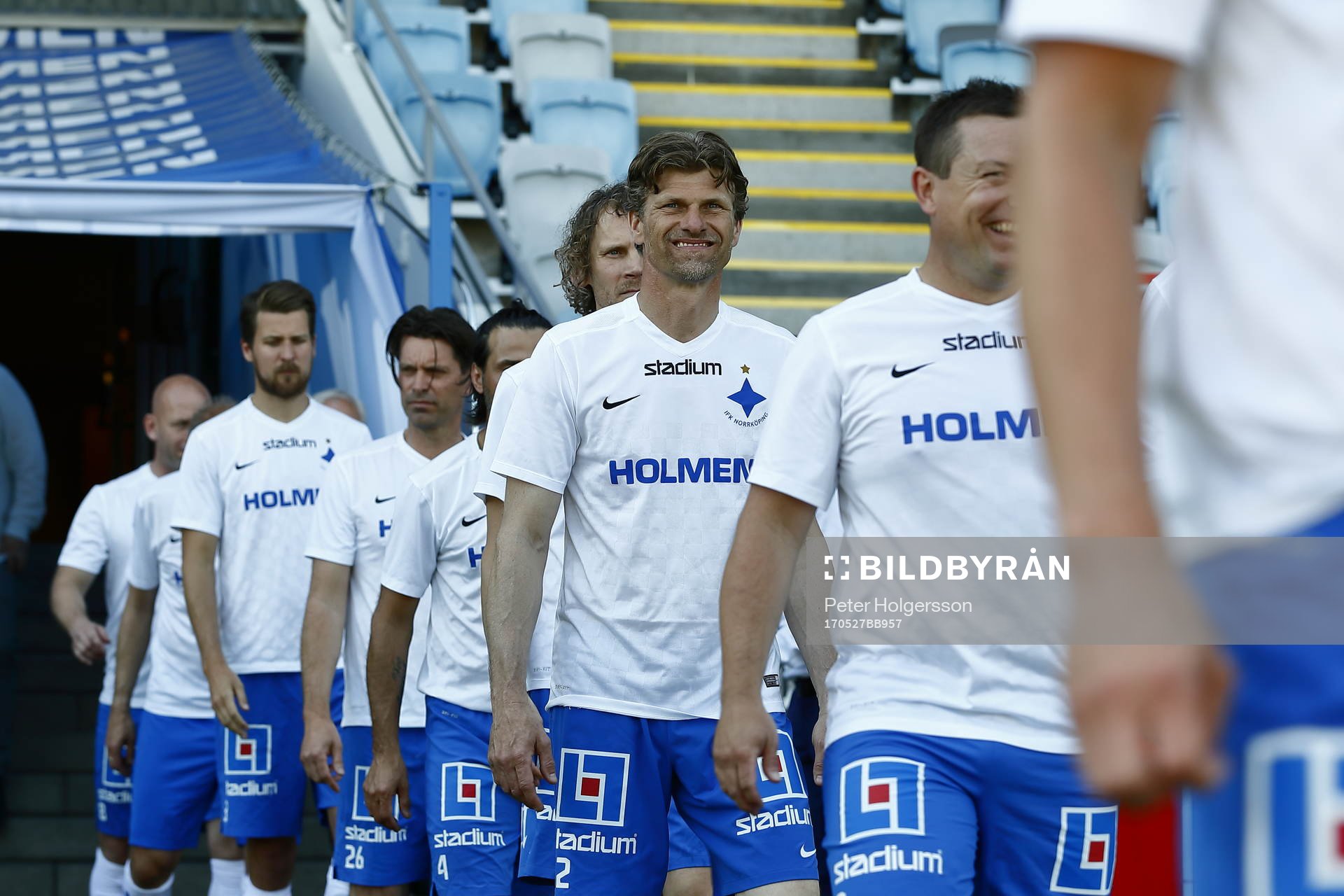 Jubileumsmatchen i fotboll mellan veteraner i Norrköping