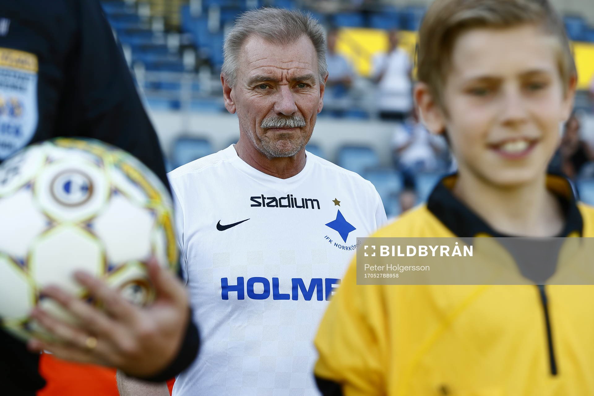 Jubileumsmatchen i fotboll mellan veteraner i Norrköping