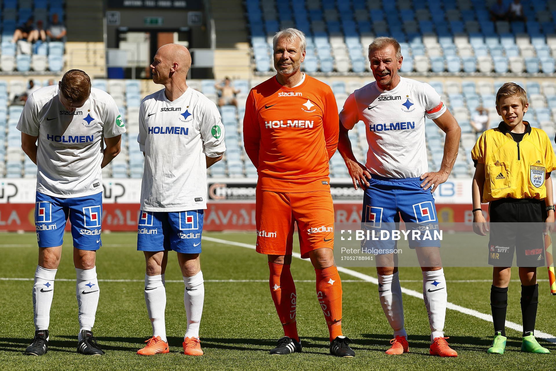 Jubileumsmatchen i fotboll mellan veteraner i Norrköping