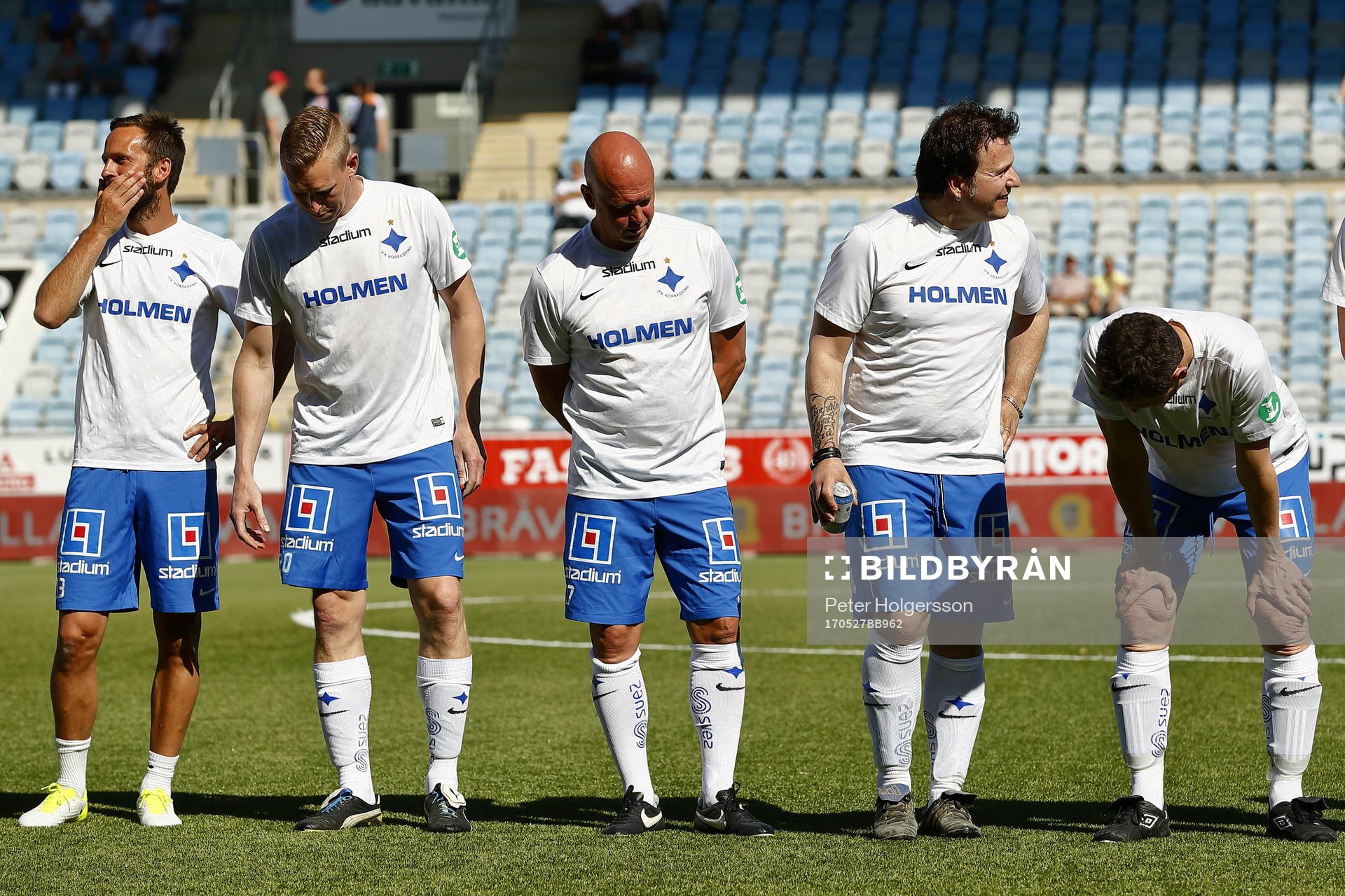Jubileumsmatchen i fotboll mellan veteraner i Norrköping