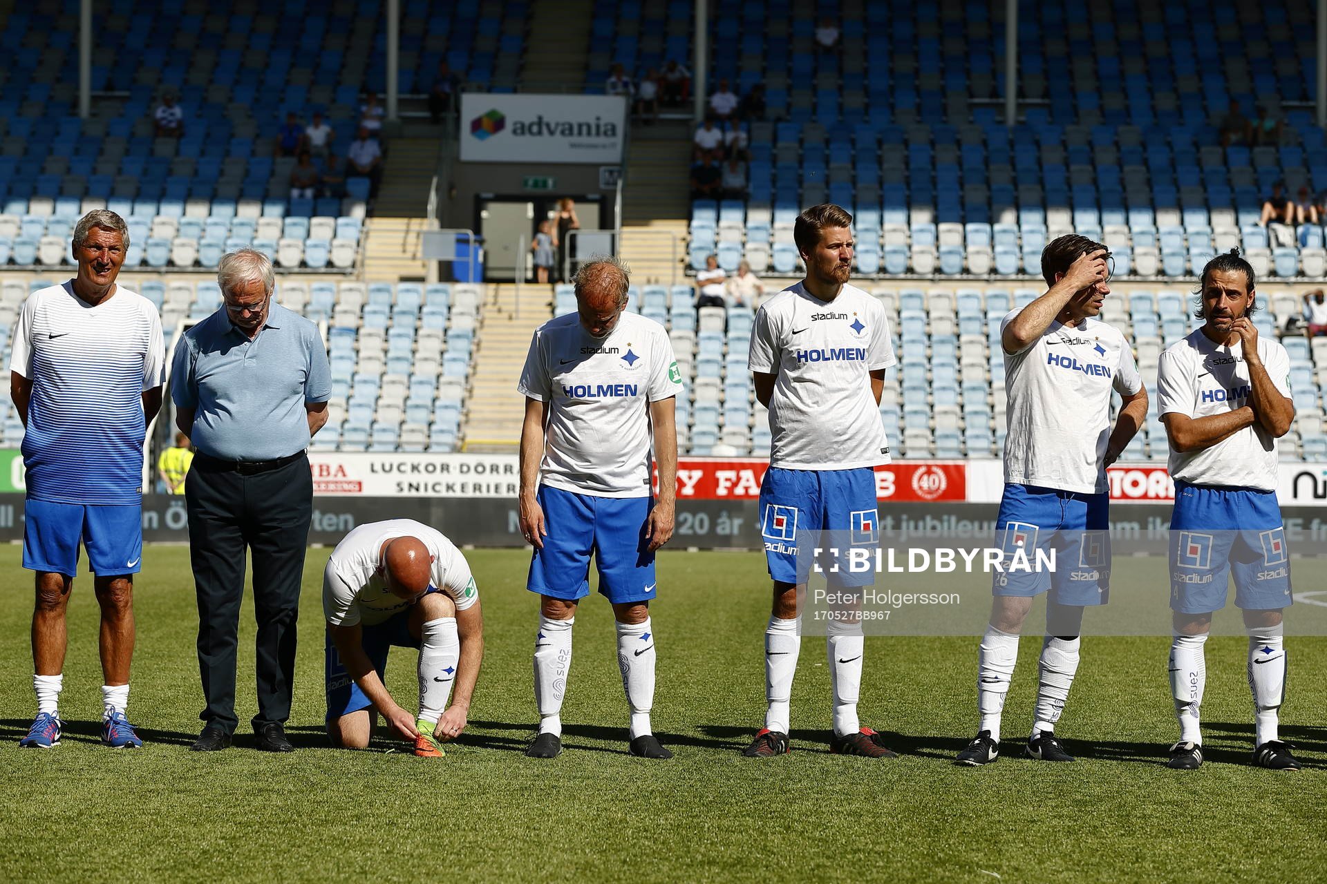 Jubileumsmatchen i fotboll mellan veteraner i Norrköping