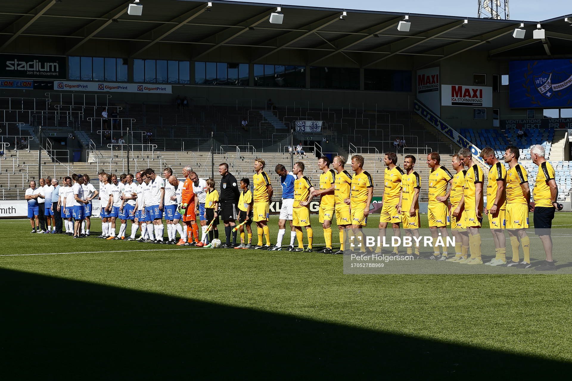 Jubileumsmatchen i fotboll mellan veteraner i Norrköping