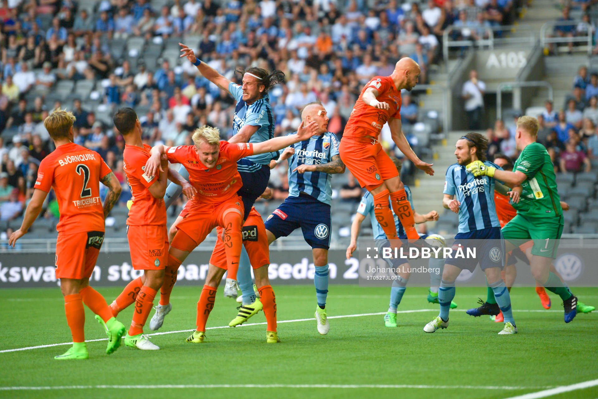 Målsituationen som döms bort för offside