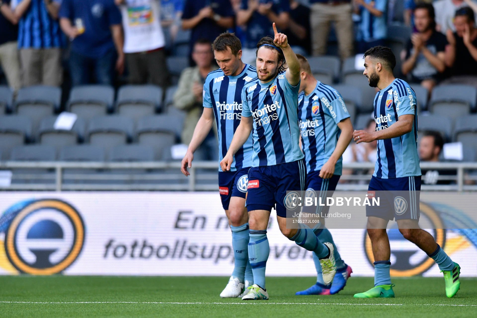 Djurgårdens Kevin Walker jublar
