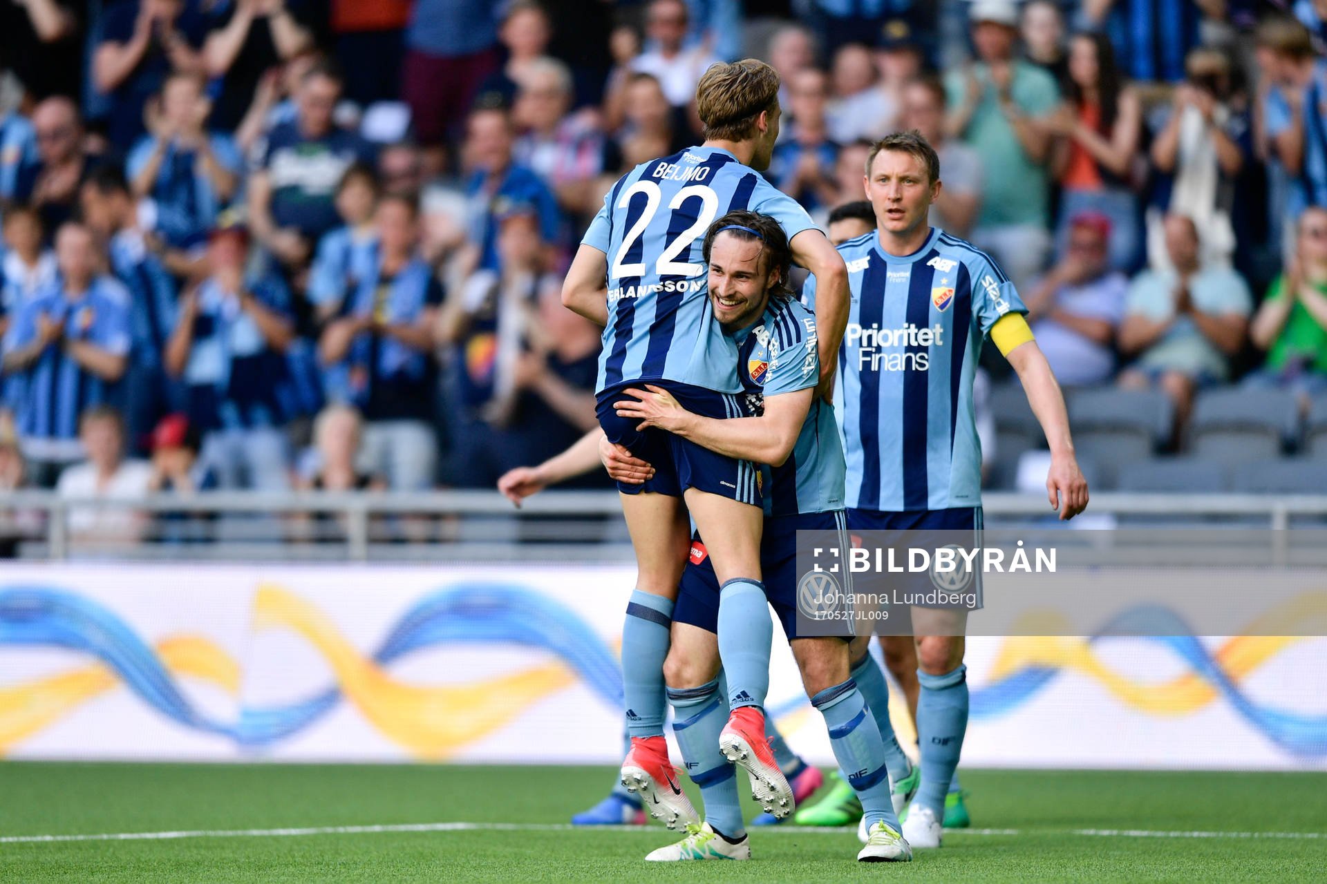 Djurgårdens Kevin Walker jublar
