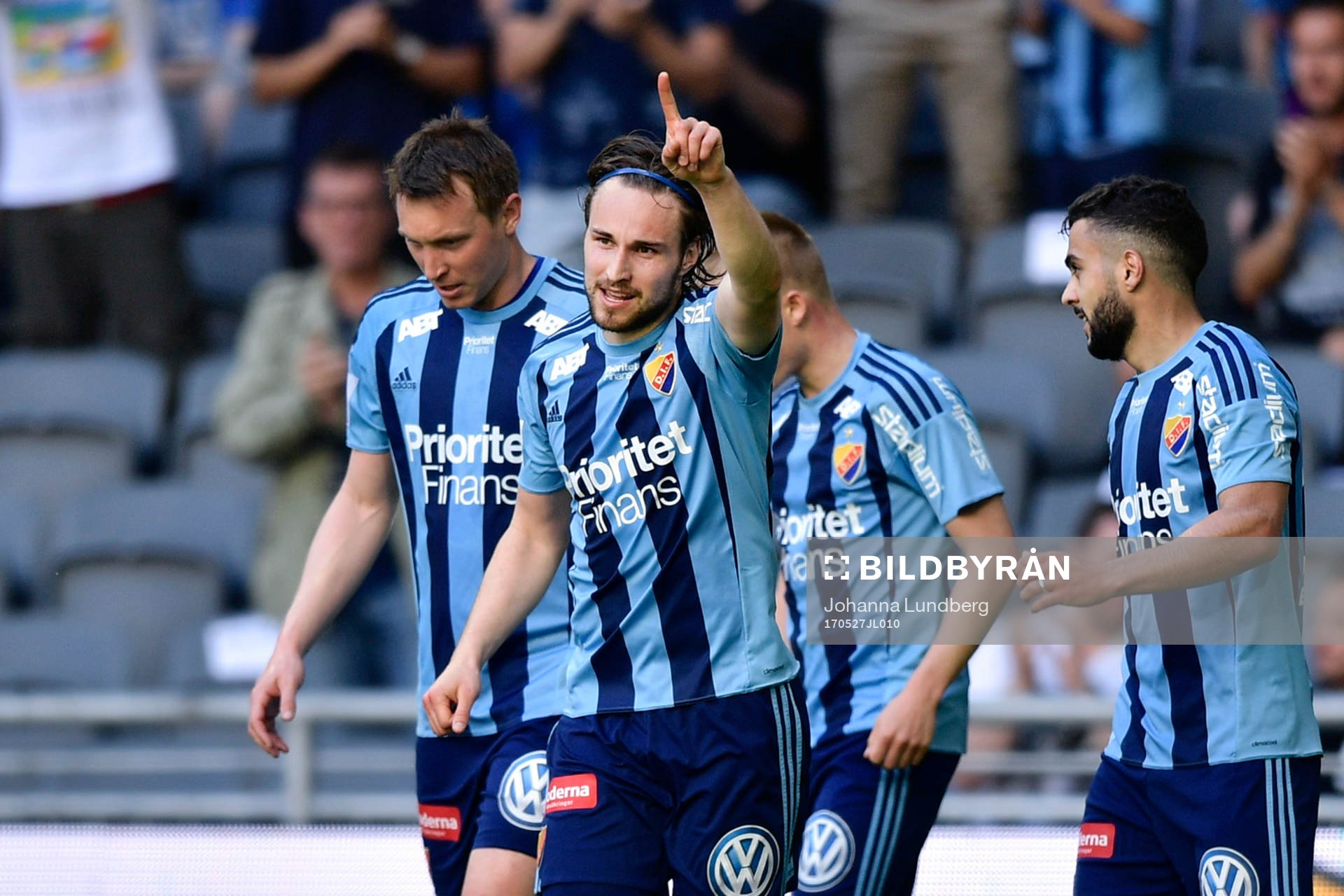 Djurgårdens Kevin Walker jublar