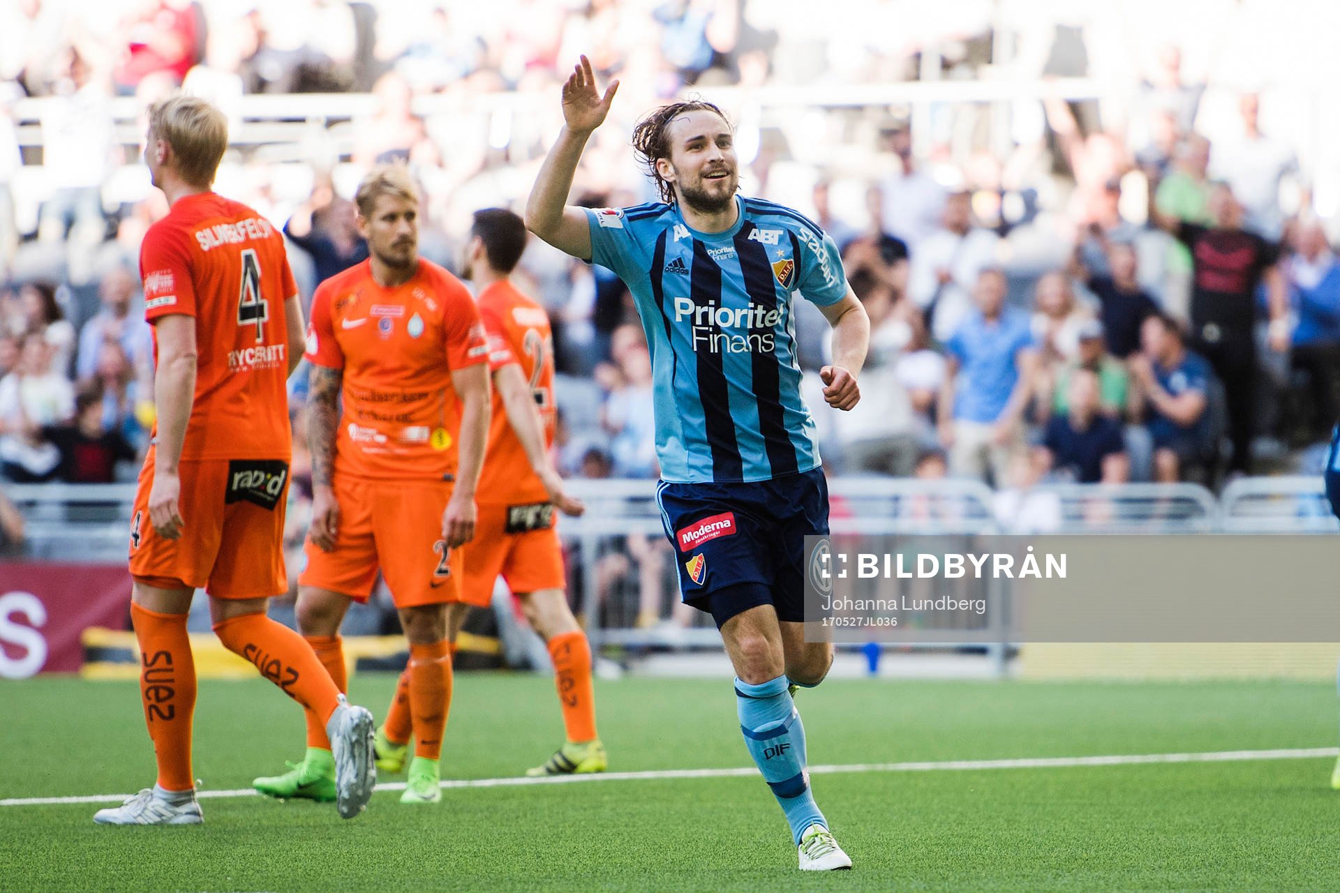 Djurgårdens Kevin Walker jublar