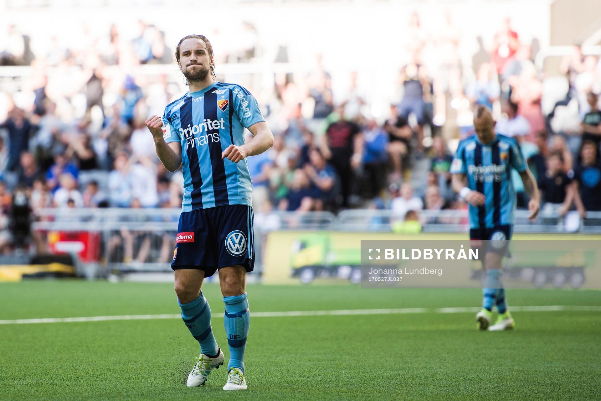 Djurgårdens Kevin Walker jublar