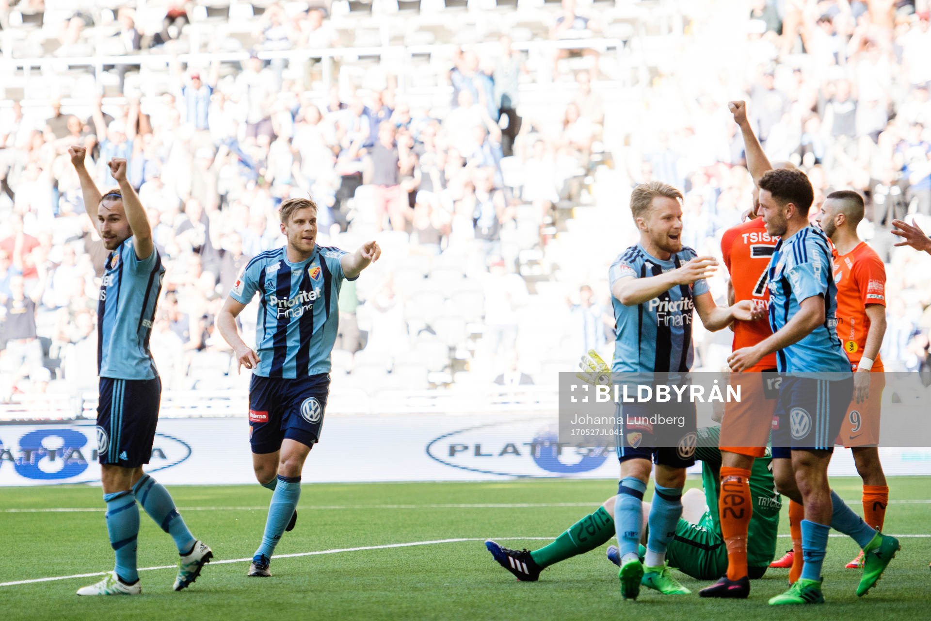 under fotbollsmatchen i Allsvenskan mellan Djurgården och