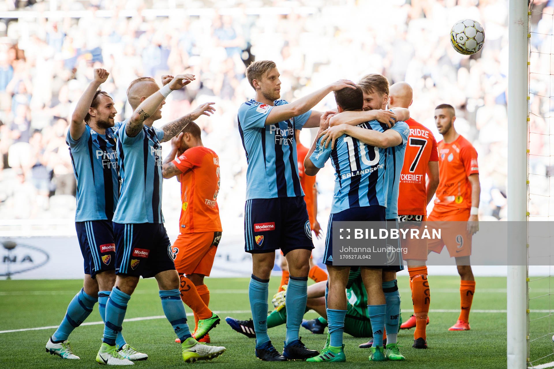 Djurgårdens spelare jublar