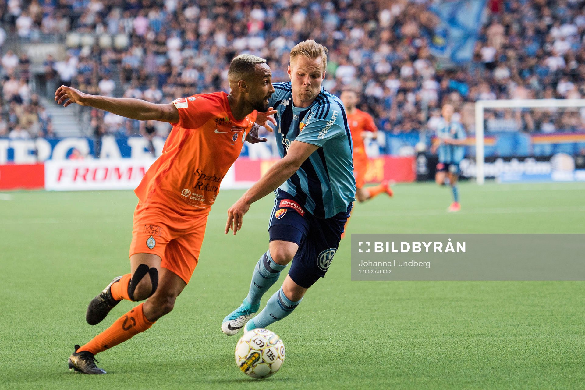 AFC Eskilstunas Ferid Ali och Djurgårdens Gustav Engvall