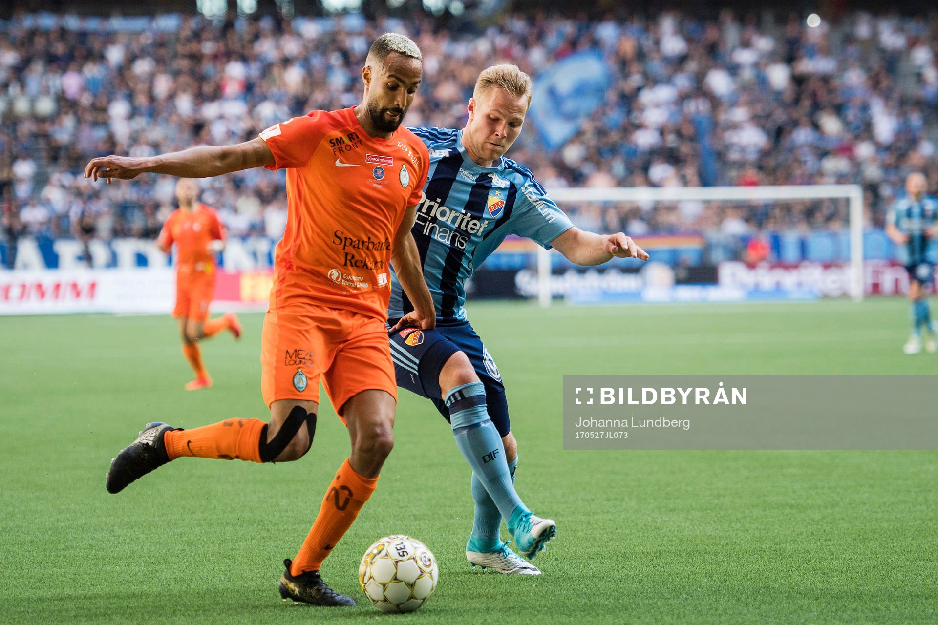 AFC Eskilstunas Ferid Ali och Djurgårdens Gustav Engvall