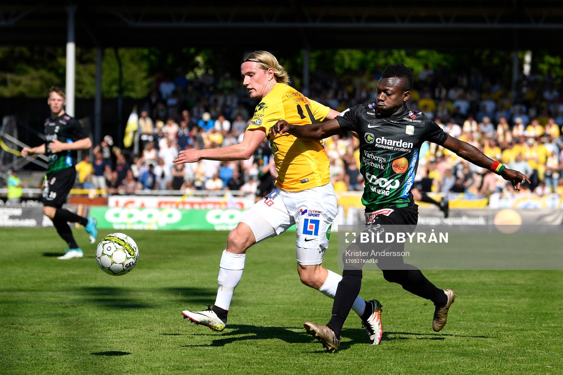 Falkenbergs Viktor Götesson och Varbergs Thomas Boakye