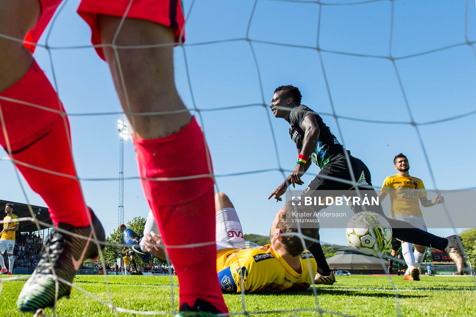 Varbergs Thomas Boakye jublar