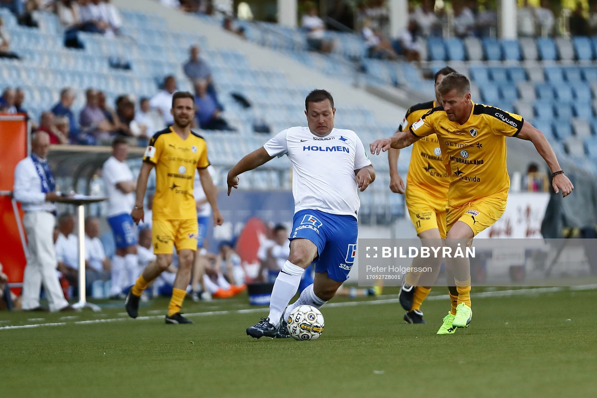 Jubileumsmatchen i fotboll mellan veteraner i Norrköping