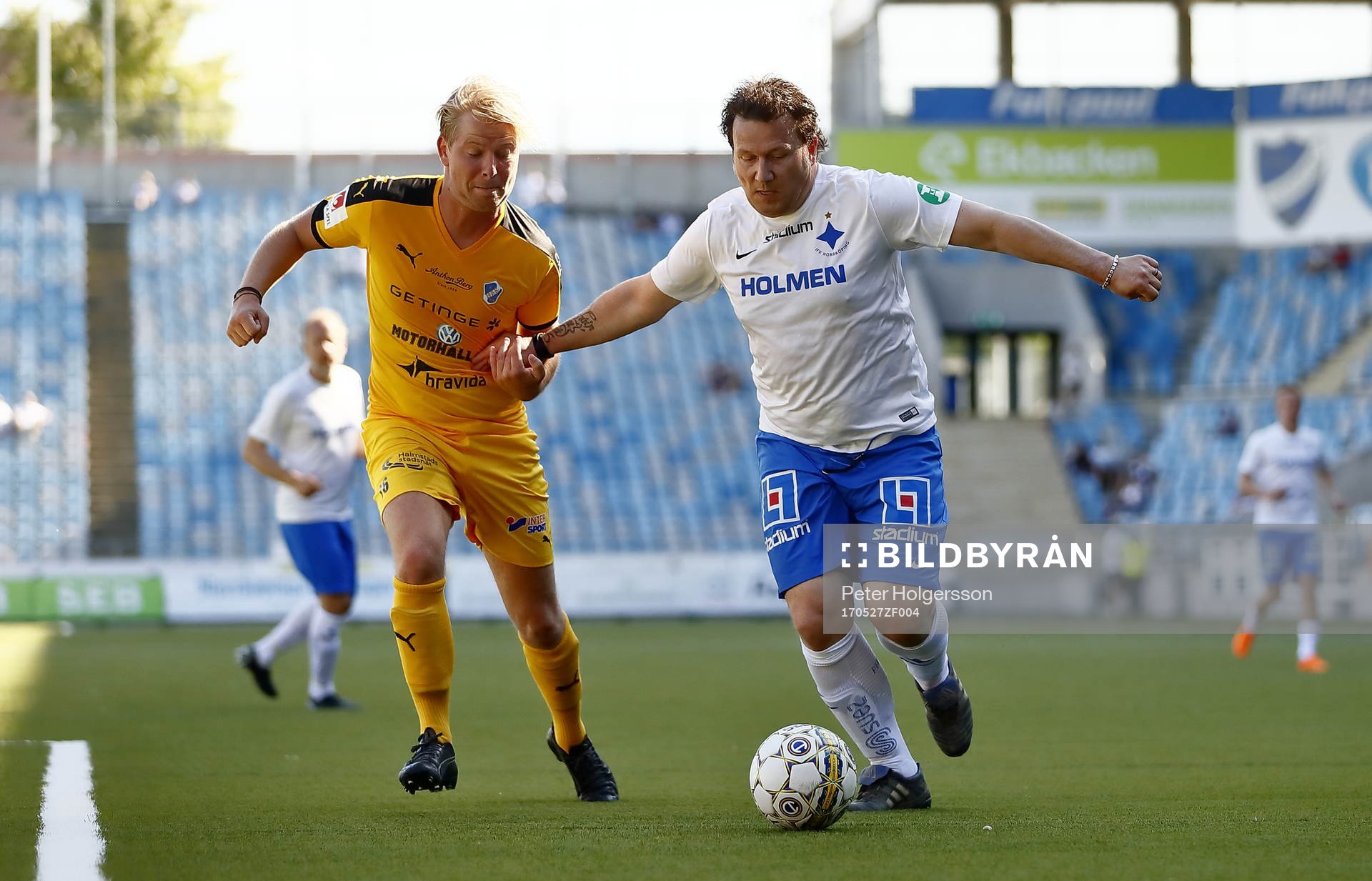 Jubileumsmatchen i fotboll mellan veteraner i Norrköping