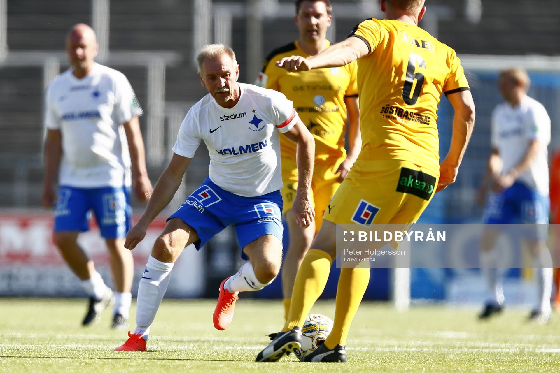 Jubileumsmatchen i fotboll mellan veteraner i Norrköping