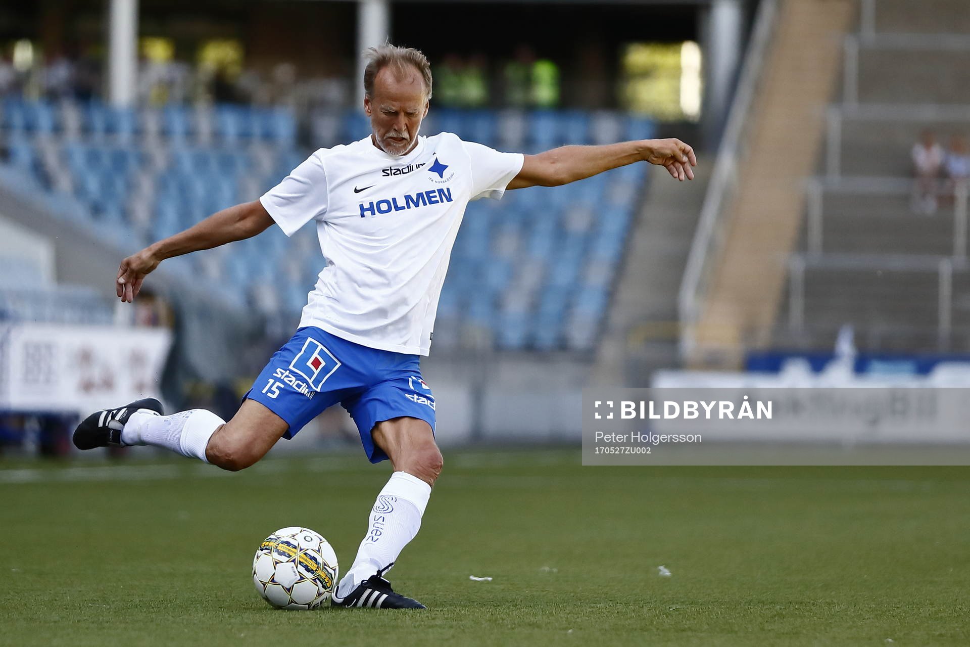Jubileumsmatchen i fotboll mellan veteraner i Norrköping