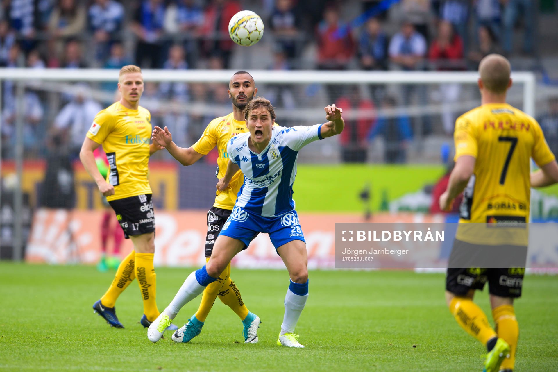 IFK Göteborgs Thomas Rogne och Elfsborgs Issam Jebali